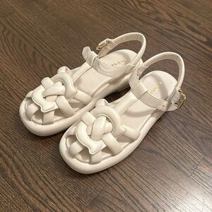 Coach Penney Leather Strappy Flatform Sandal